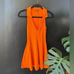 Flowy orange Zara dress